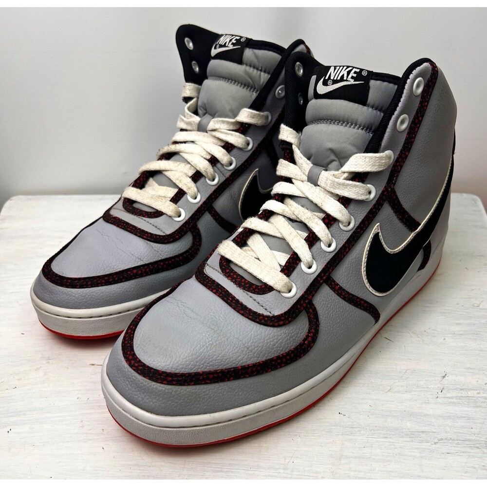 Nike Vandal High 2015 Grey Black Red Men’s Size 11 Sneakers 621187-003 Retro